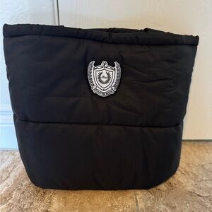 PINK Victoria's Secret Black Quilted Bag with Logo